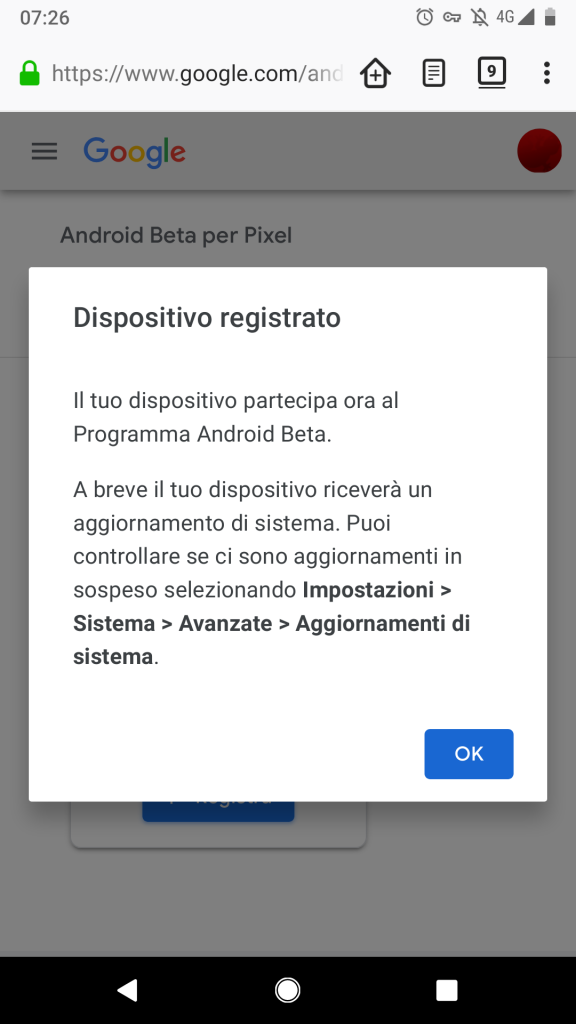 Android Q 10.0 beta on Pixel 2