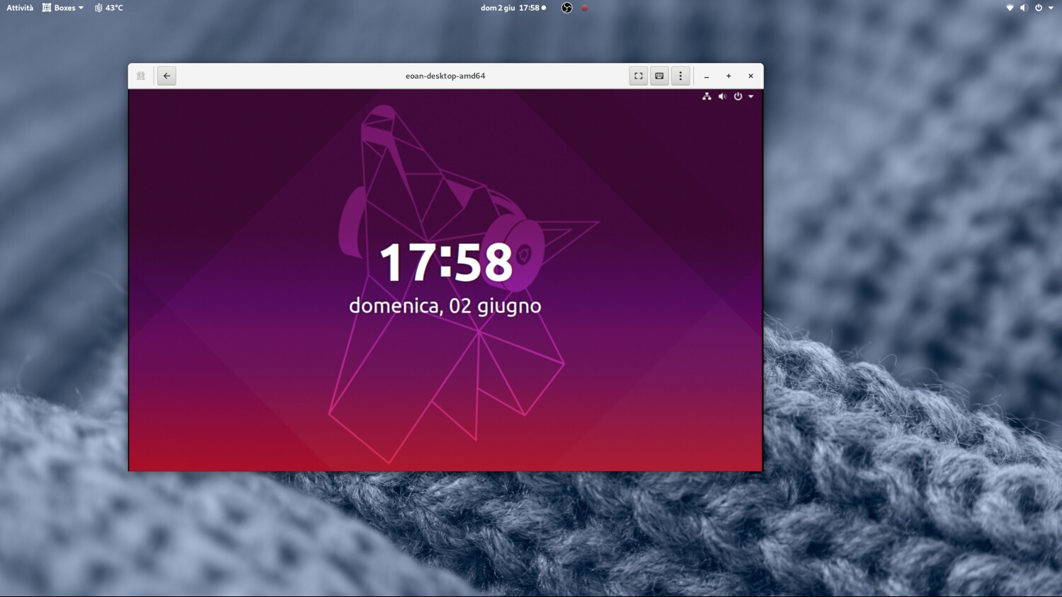 GNOME Boxes Ubuntu 19.10 Eoan Ermine