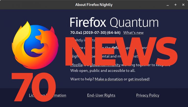 Firefox 70.0 novità