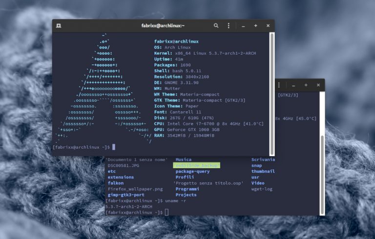 Palenight Theme Arch Linux Gnome
