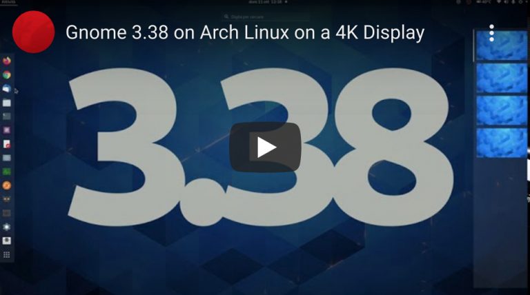 gnome 3.38 arch linux video