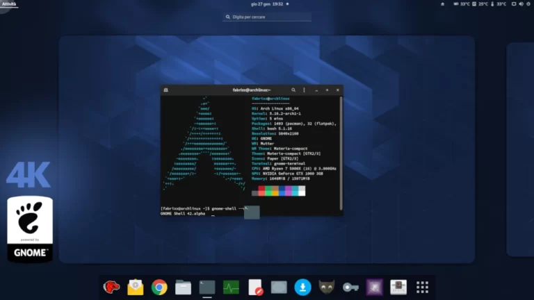 gnome 42 arch linux