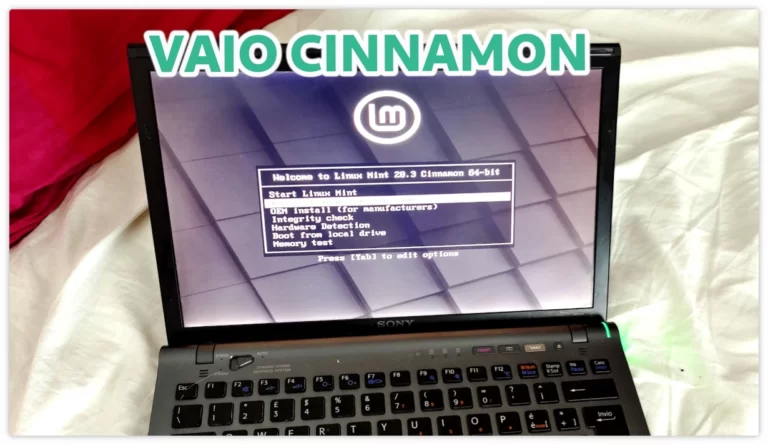 Mint Cinnamon 20.3 (Una) on Sony Vaio