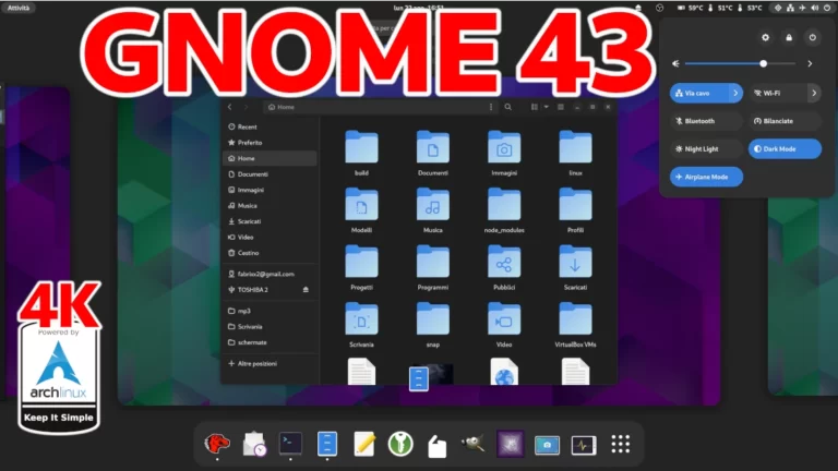 Gnome 43 on Arch Linux