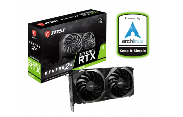 MSI GeForce RTX™ 3070 VENTUS 2X 8G OC arch linux