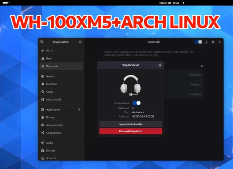 Sony WH-1000XM5 on Linux bluetooth