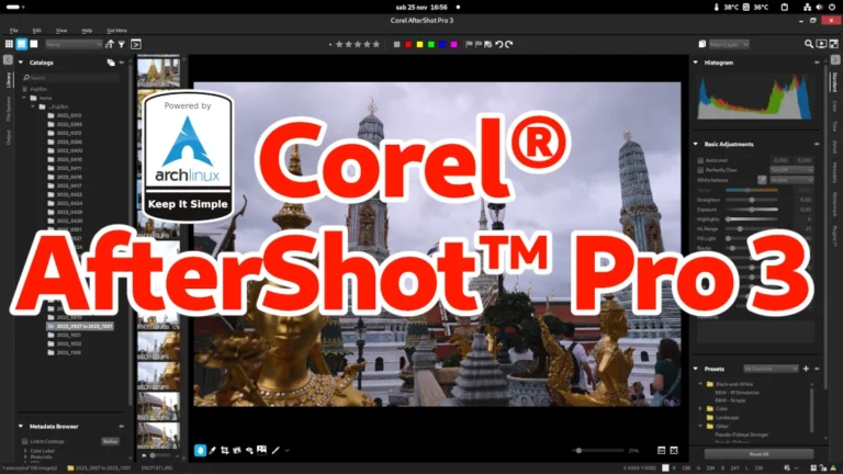 corel aftershot pro 3 linux best raw editor mint