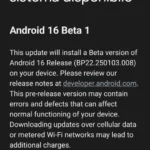 Android 16 Baklava First Beta arrived on my Google Pixel