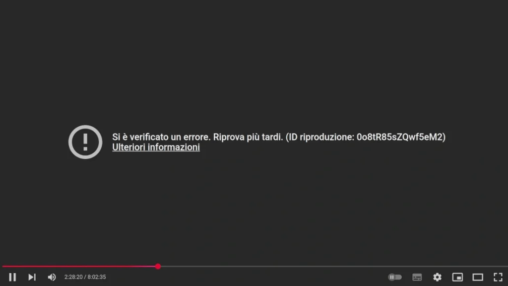 An error occurred. Please try again later on Firefox YouTube. Switched to Chrome... fix